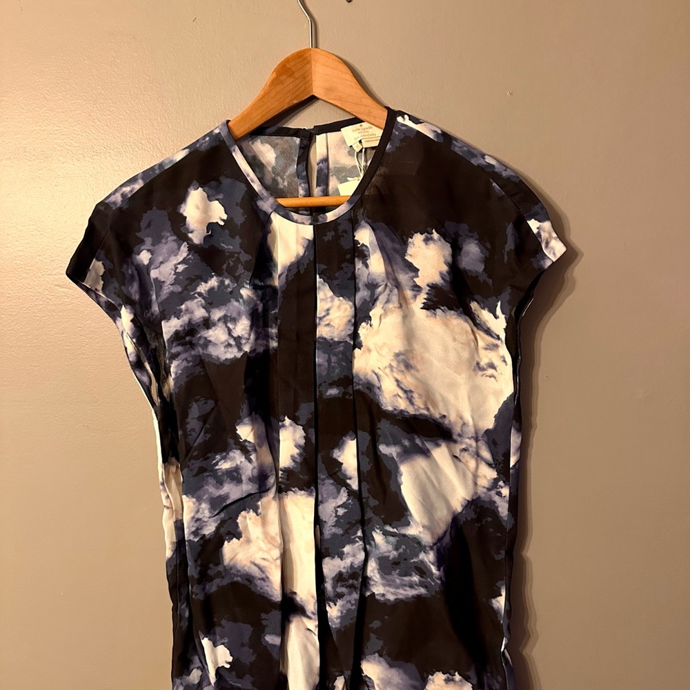 Kate Spade Black and White Abstract Blouse